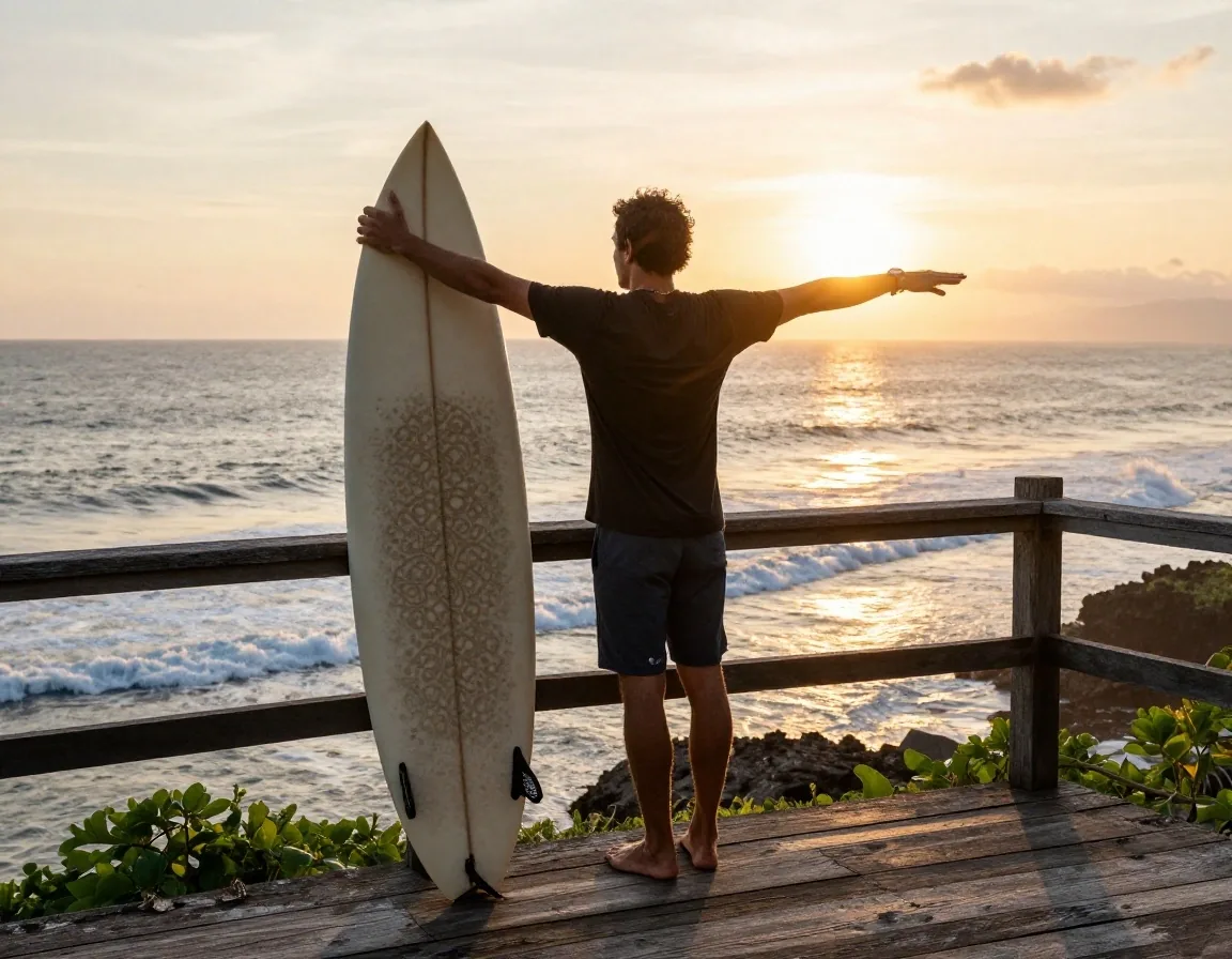 An active man outdoors in Bali